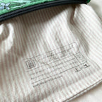 Doodle Green Wildflowers Flat Zipper Pouch
