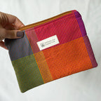 Colorful Plaid Flat Zipper Pouch