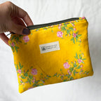 Rosy Yellow Flat Zipper Pouch