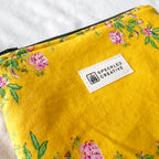 Rosy Yellow Flat Zipper Pouch