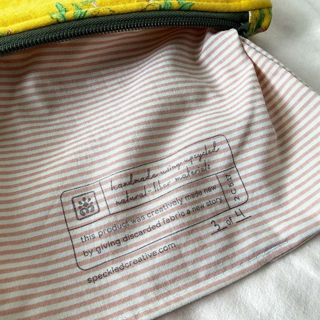 Rosy Yellow Flat Zipper Pouch