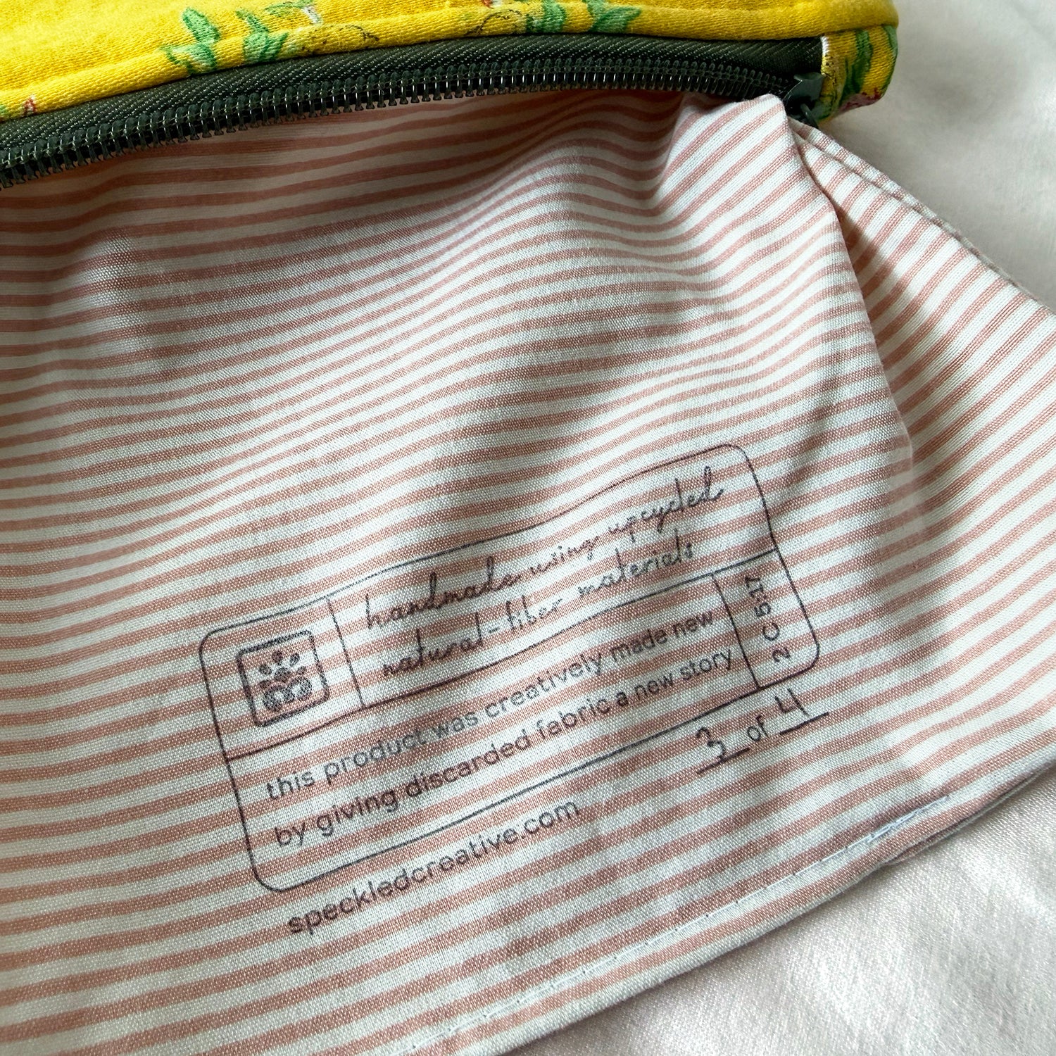 Rosy Yellow Flat Zipper Pouch