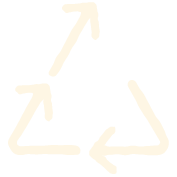 Three white arrows forming a triangle representing upcycling
