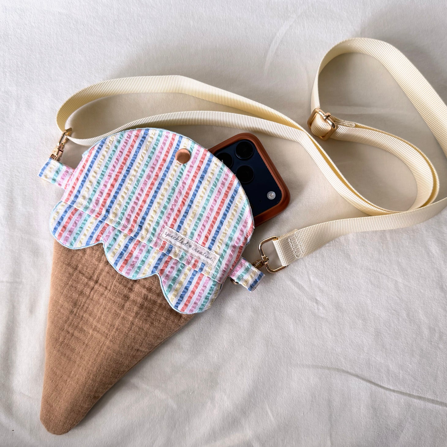Sherbet Stripe Ice Cream Cone Bag