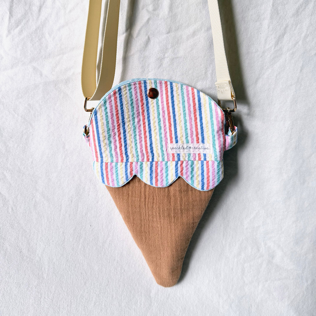 Sherbet Stripe Ice Cream Cone Bag