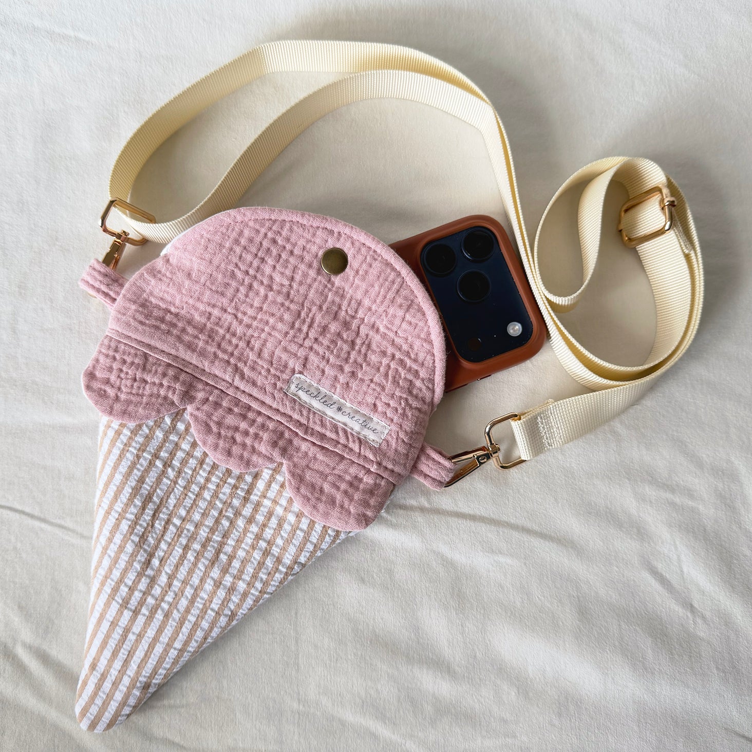 Strawberry Ice Cream Cone Bag
