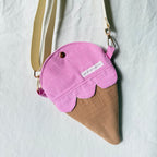 Cotton Candy Pink Ice Cream Cone Bag