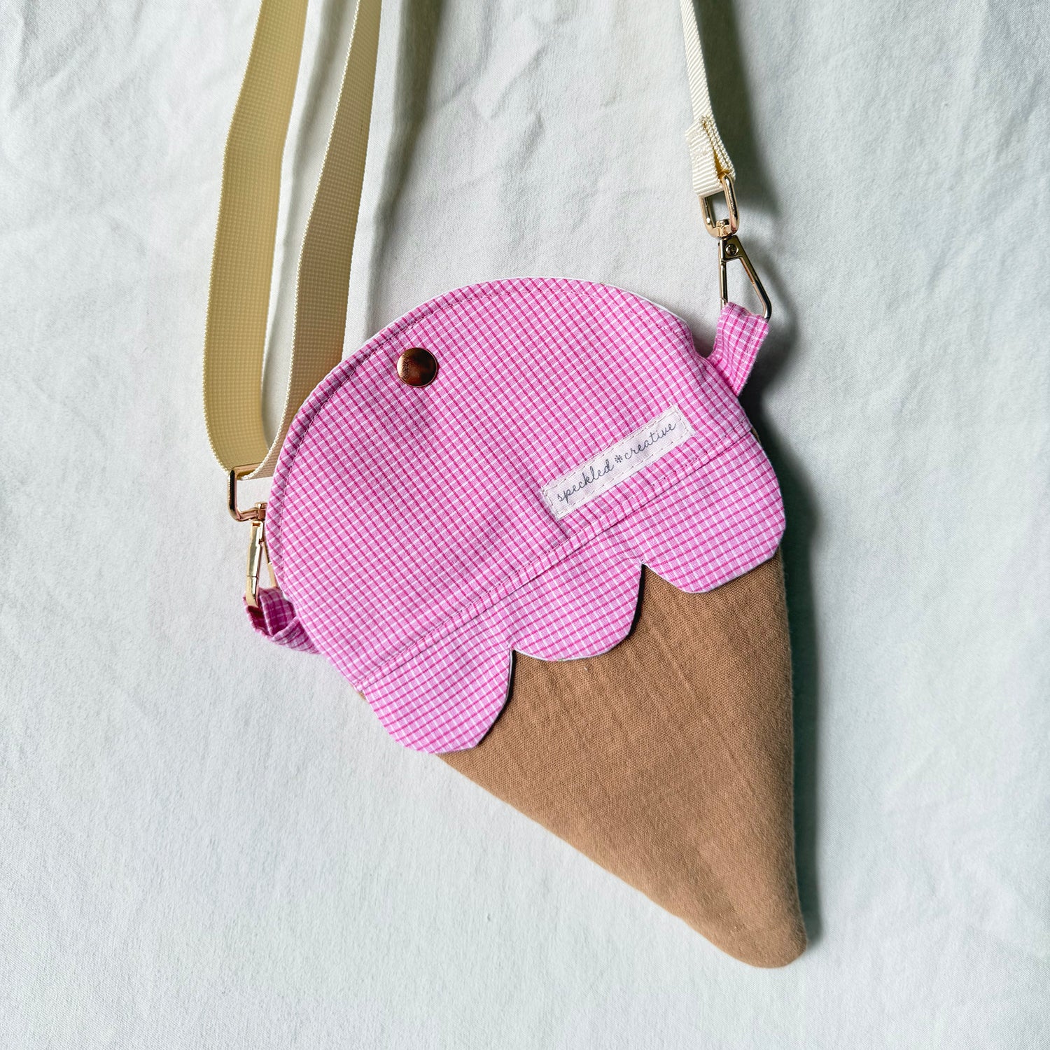 Cotton Candy Pink Ice Cream Cone Bag