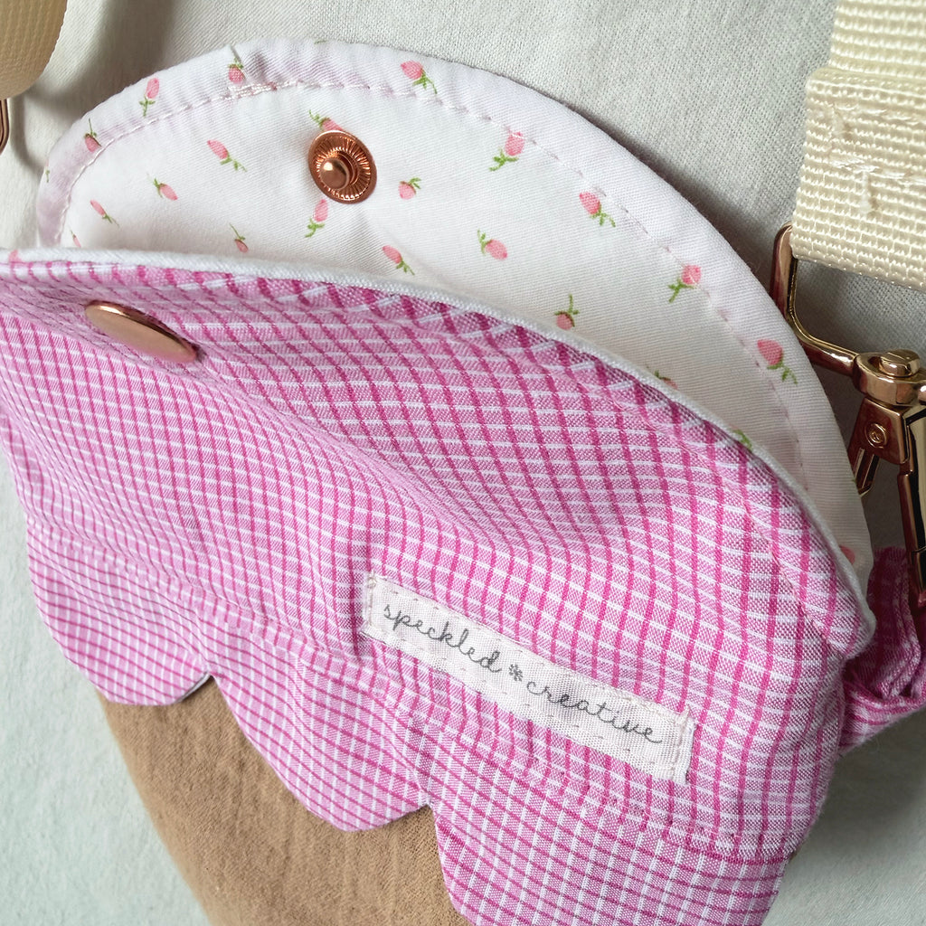 Cotton Candy Pink Ice Cream Cone Bag