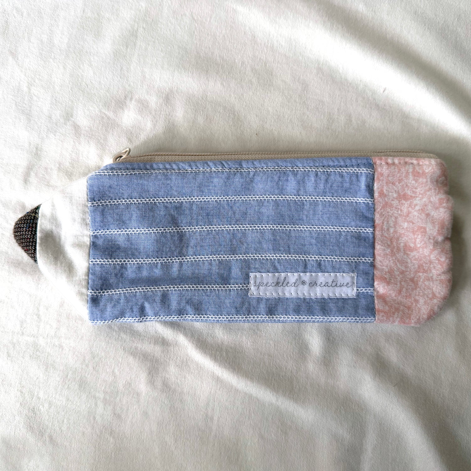Blue Stripe Pencil Pouch
