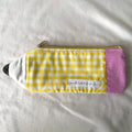 Yellow Gingham Pencil Pouch