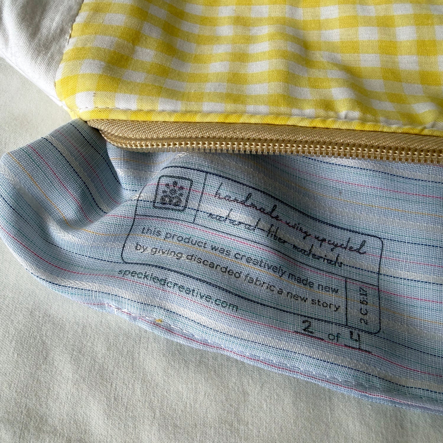Yellow Gingham Pencil Pouch