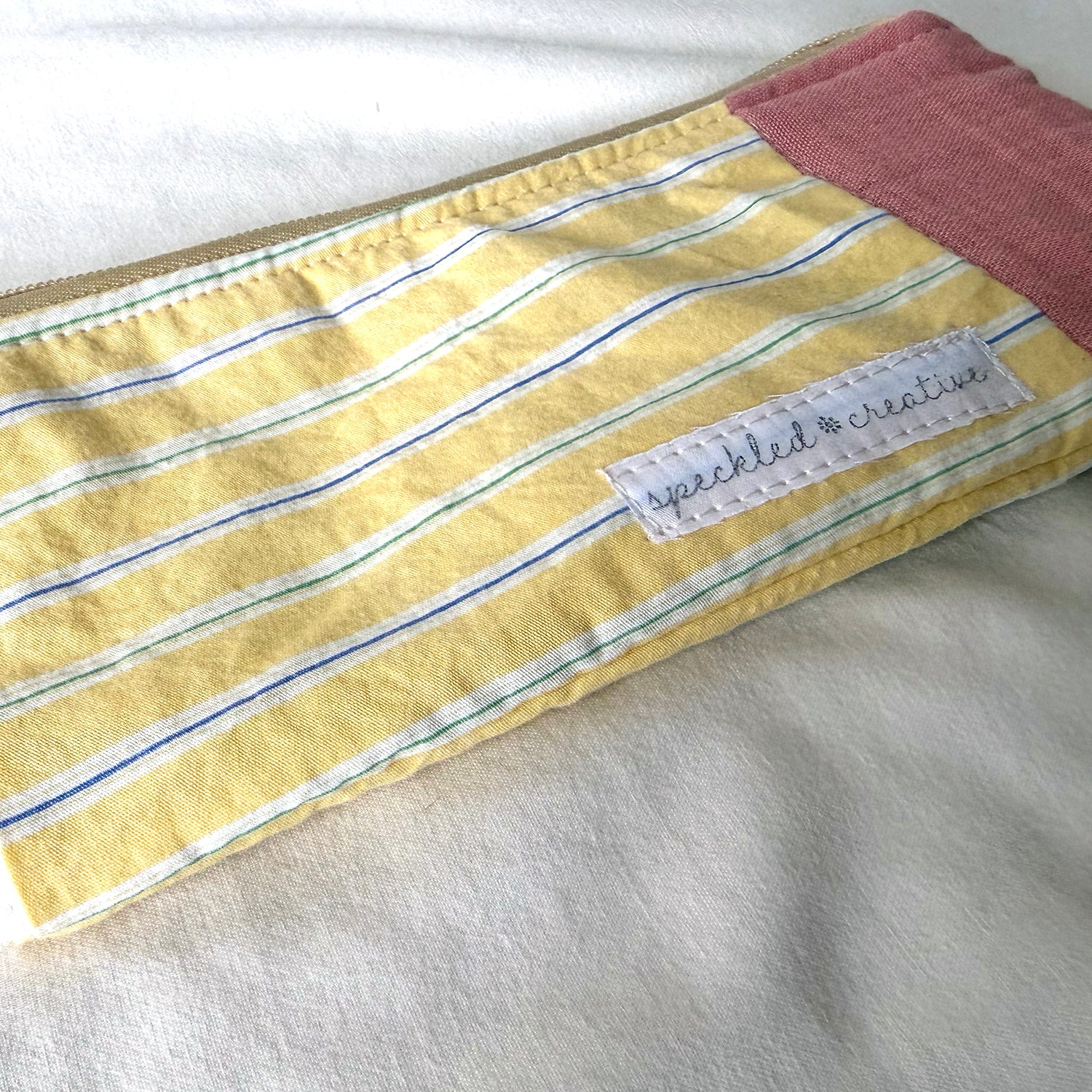Classic Yellow Stripe Pencil Pouch