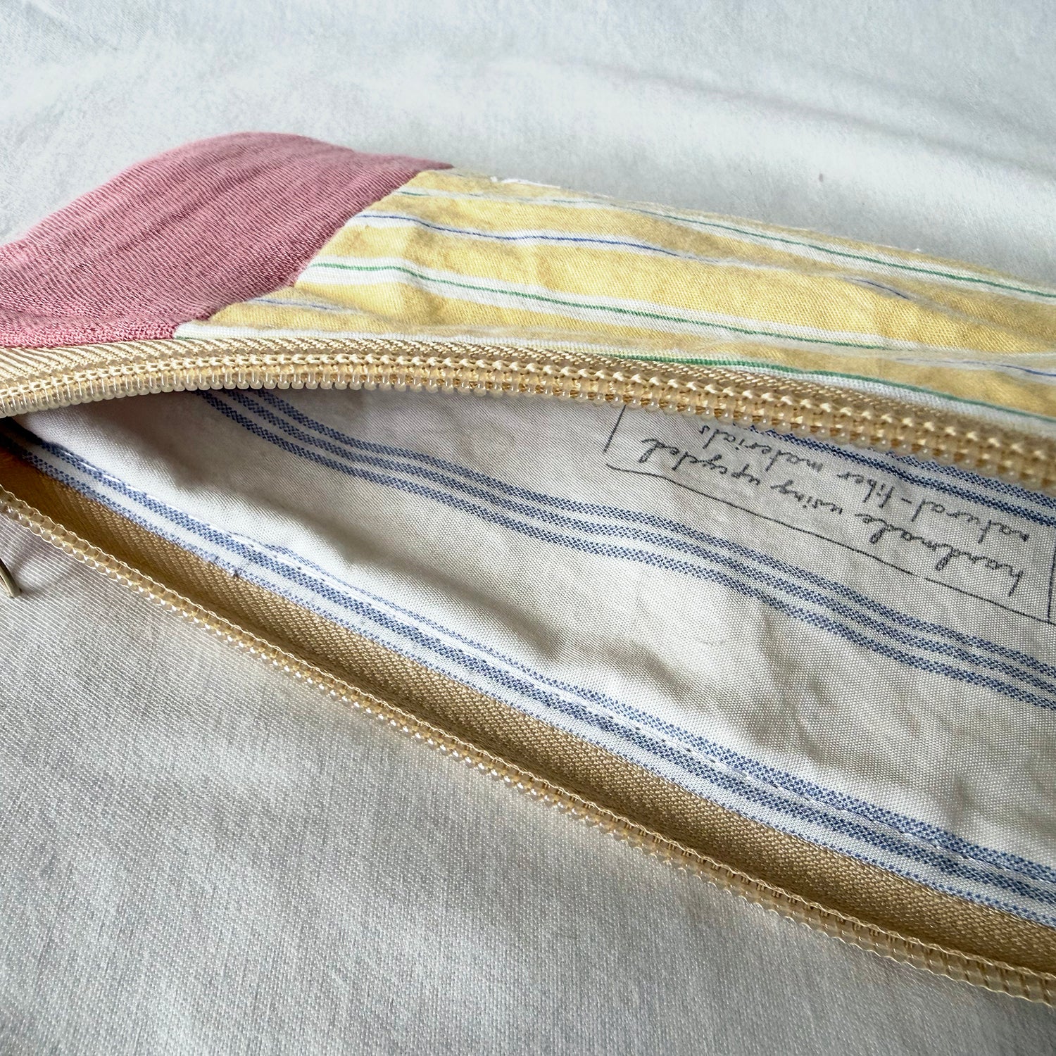 Classic Yellow Stripe Pencil Pouch