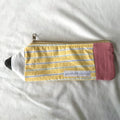 Classic Yellow Stripe Pencil Pouch