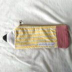 Classic Yellow Stripe Pencil Pouch