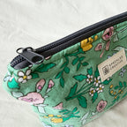 Green Wildflowers Stand-Up Zipper Pouch