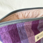 Purple People Plaid Stand-Up Zipper Pouch