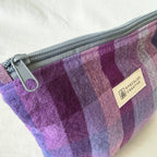Purple People Plaid Stand-Up Zipper Pouch