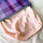 Purple People Plaid Stand-Up Zipper Pouch