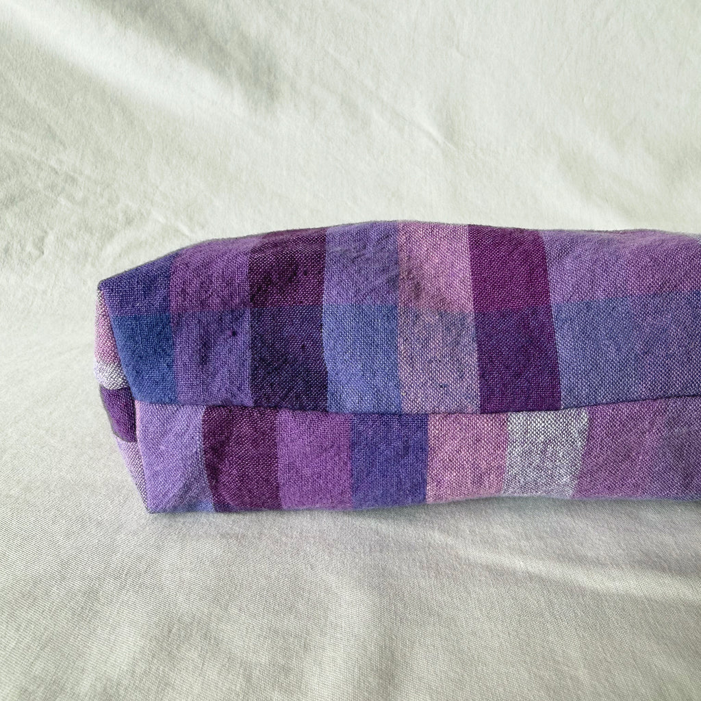 Purple People Plaid Stand-Up Zipper Pouch