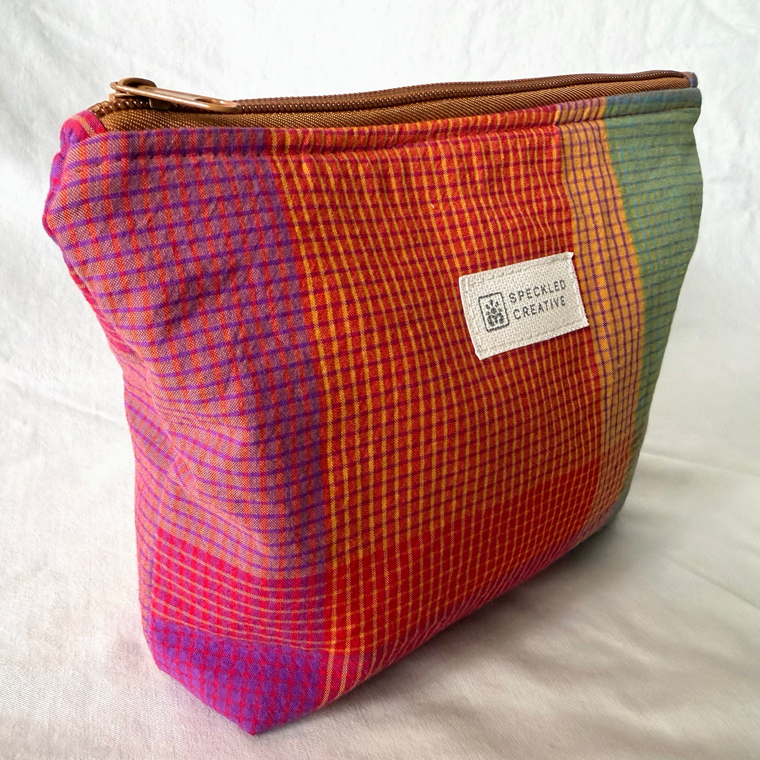 Colorful Plaid Stand-Up Zipper Pouch