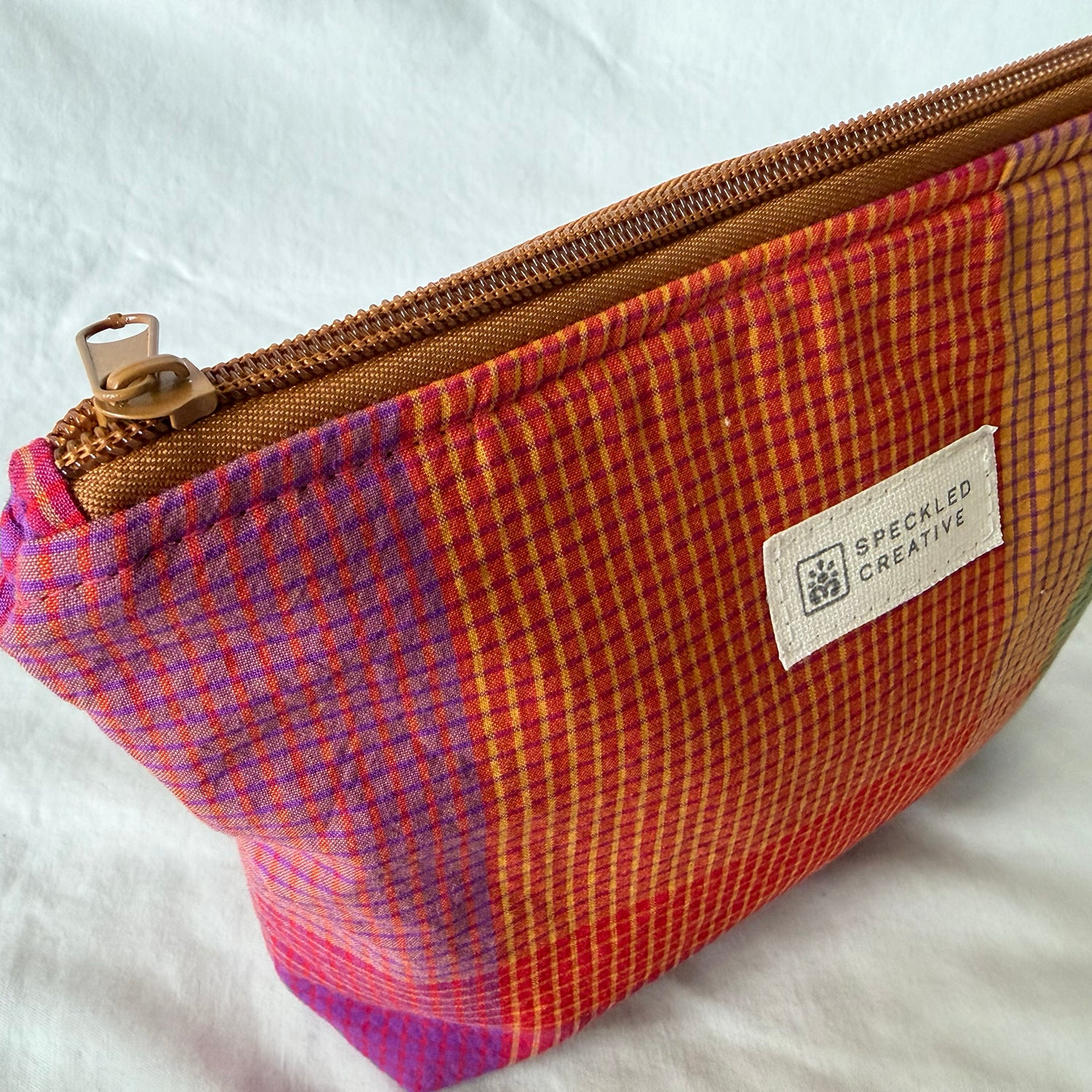 Colorful Plaid Stand-Up Zipper Pouch