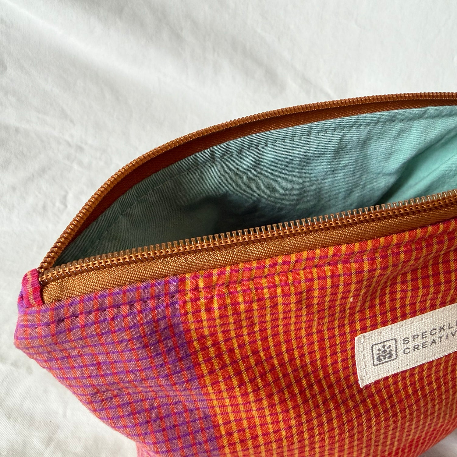 Colorful Plaid Stand-Up Zipper Pouch
