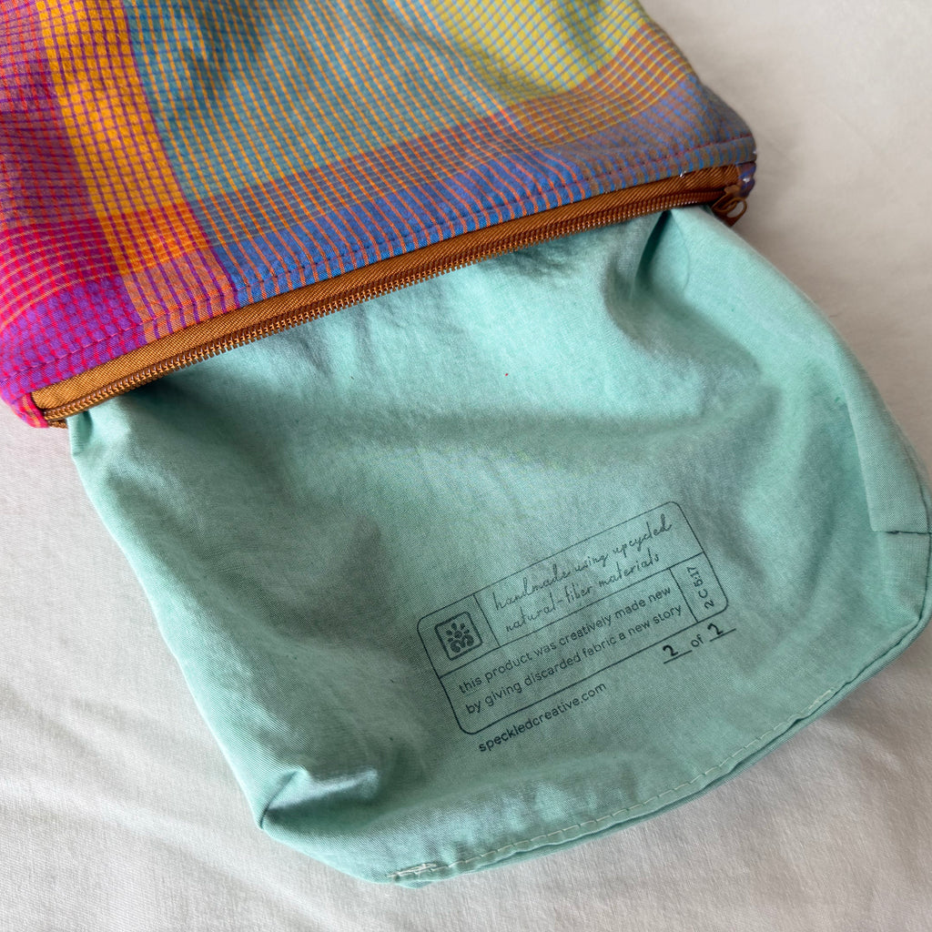 Colorful Plaid Stand-Up Zipper Pouch