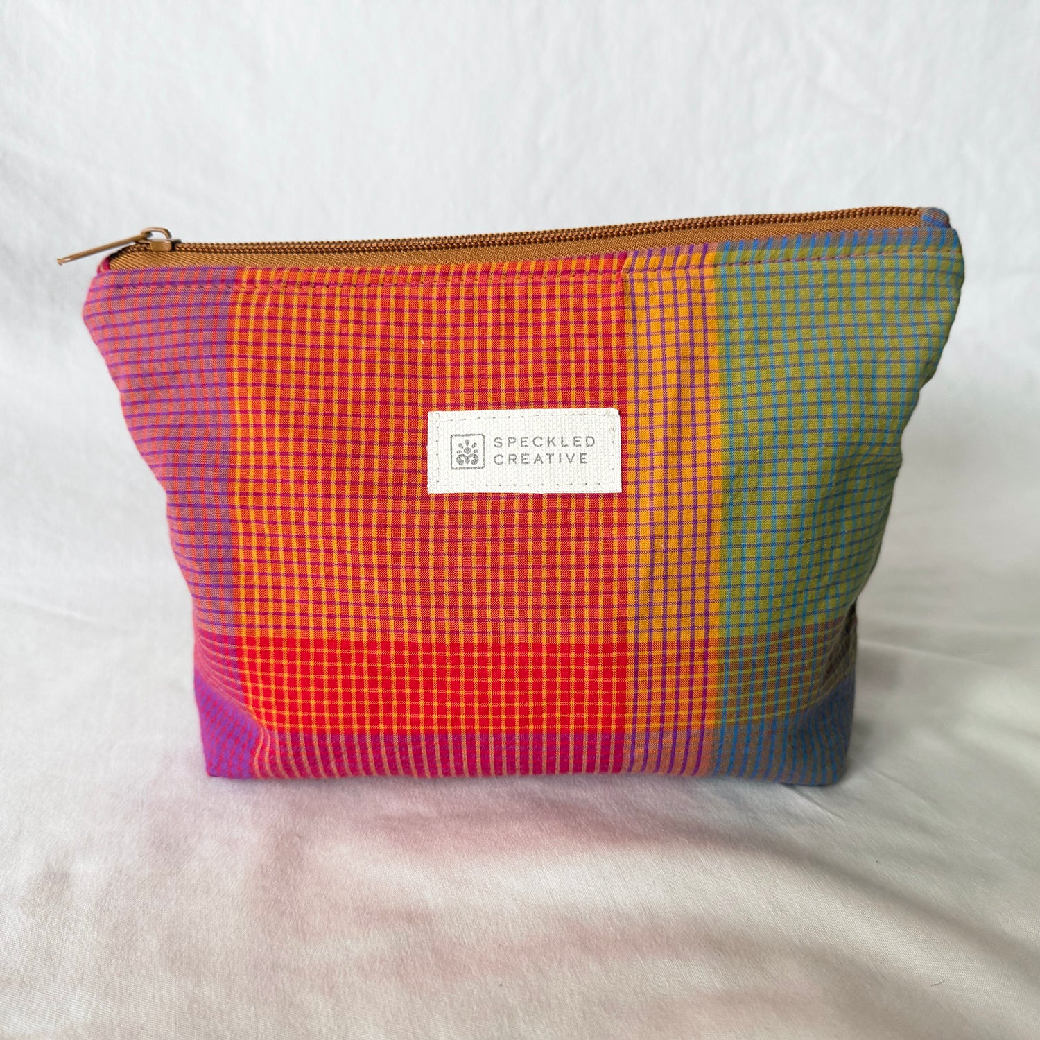 Colorful Plaid Stand-Up Zipper Pouch