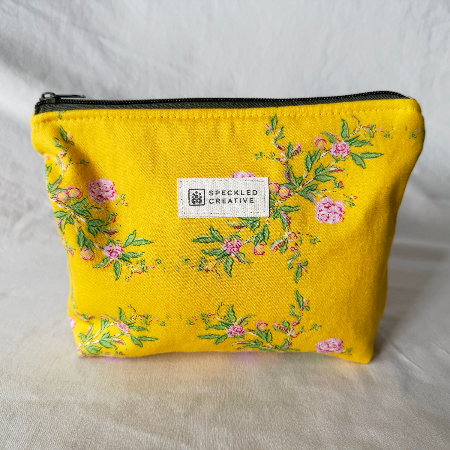Rosy Yellow Stand-Up Zipper Pouch