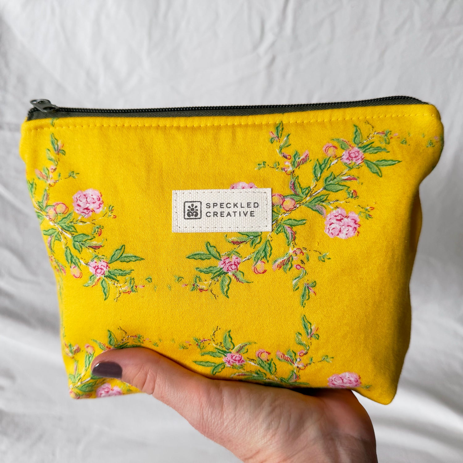 Rosy Yellow Stand-Up Zipper Pouch
