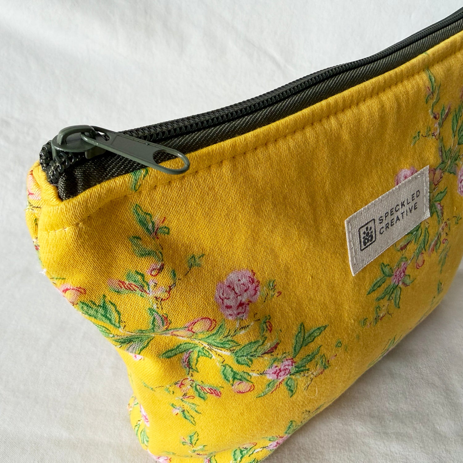 Rosy Yellow Stand-Up Zipper Pouch