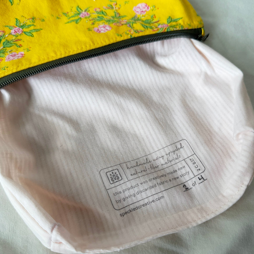 Rosy Yellow Stand-Up Zipper Pouch