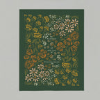 art print of floral illustration that surrounds the text "blessed are the peacemakers"