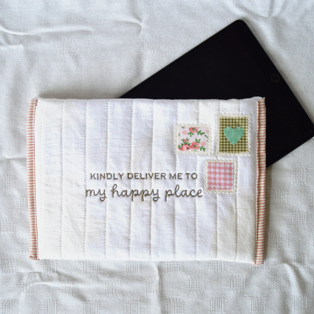 Gingham Garden Stamp Envelope Tablet Sleeve