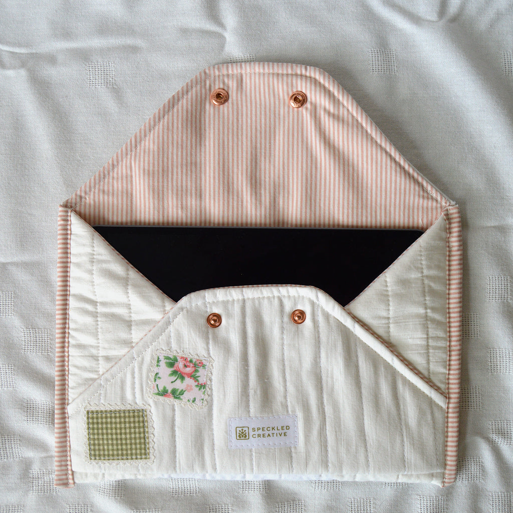 Gingham Garden Stamp Envelope Tablet Sleeve
