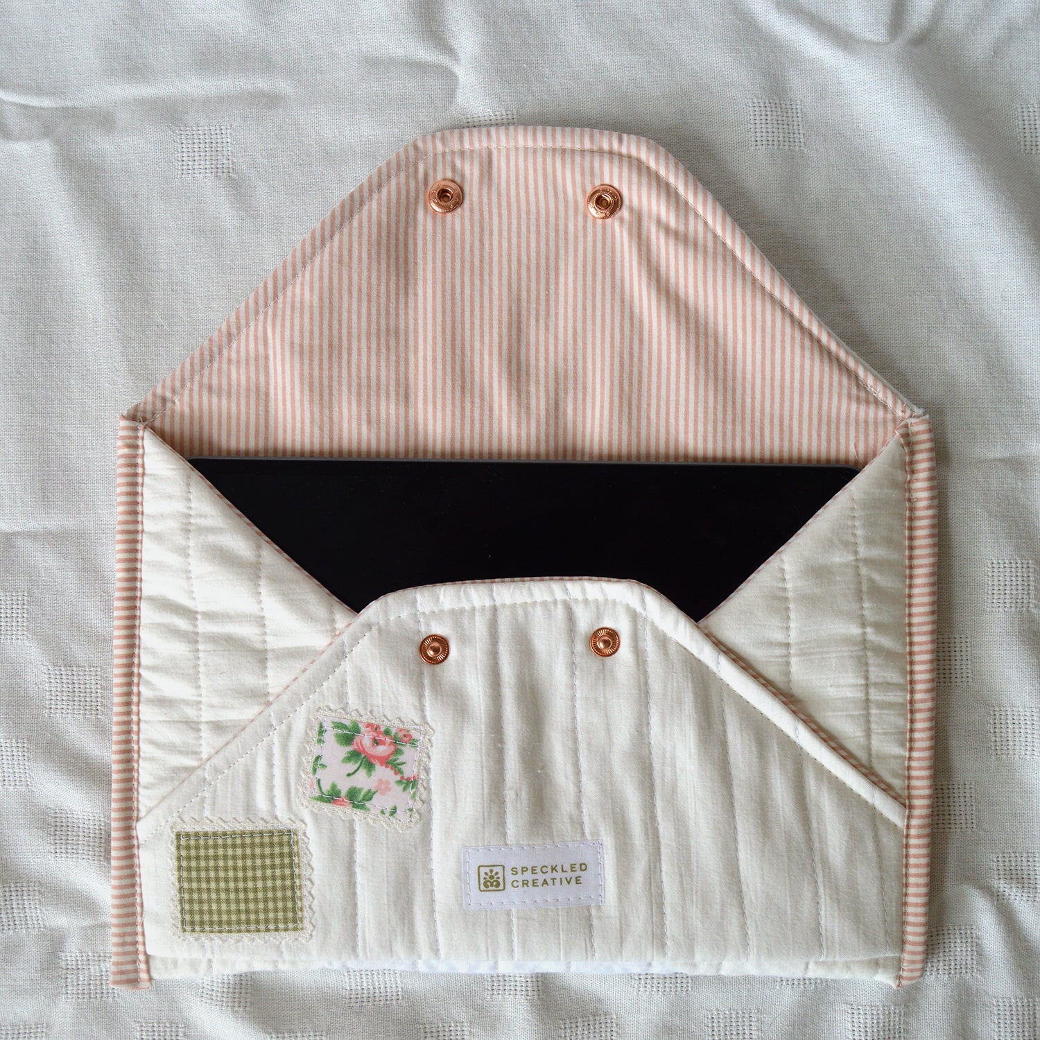 Gingham Garden Stamp Envelope Tablet Sleeve