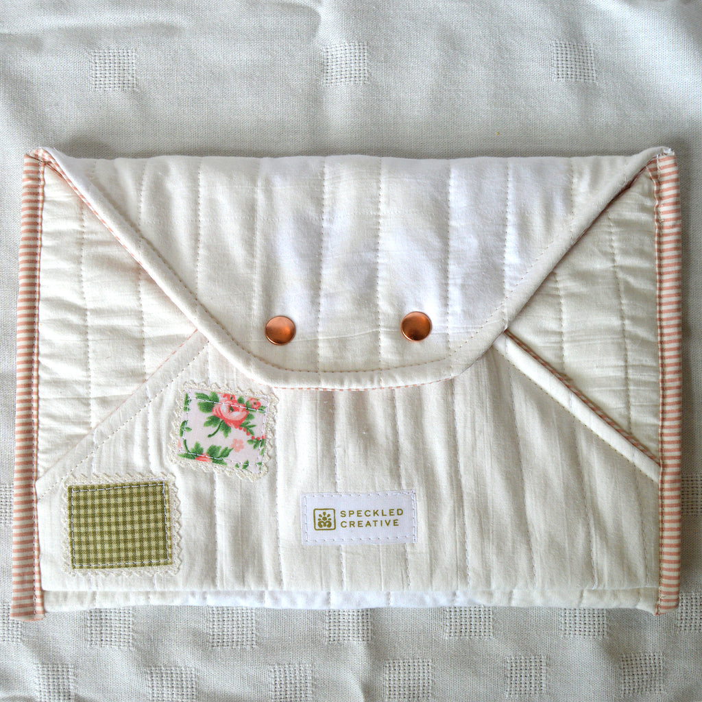 Gingham Garden Stamp Envelope Tablet Sleeve