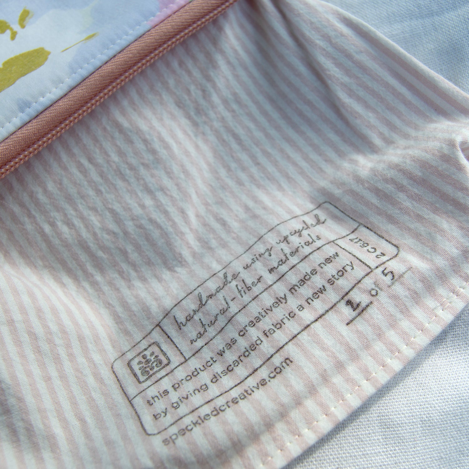 Whimsical Pastel Floral Flat Zipper Pouch