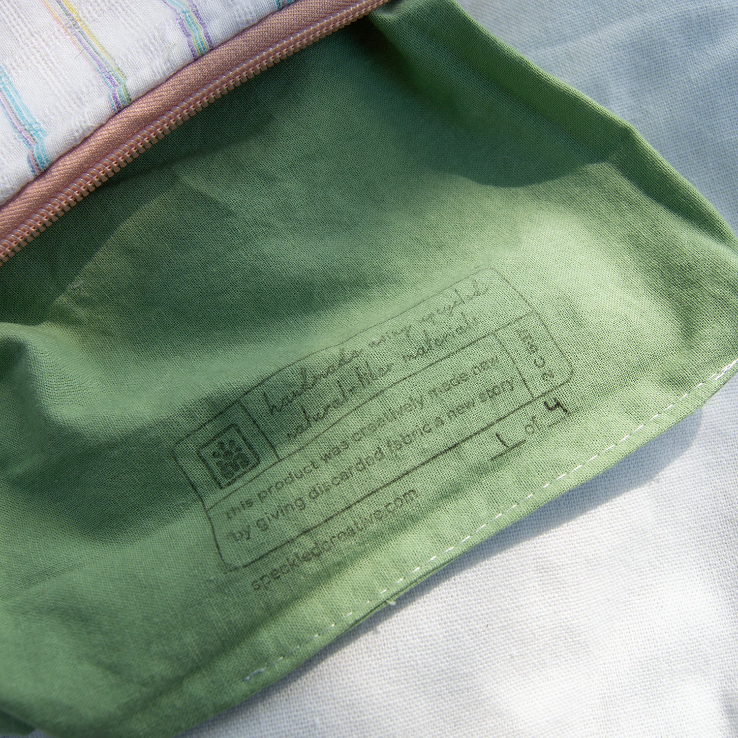 Rainbow Pinstripe Flat ZIpper Pouch